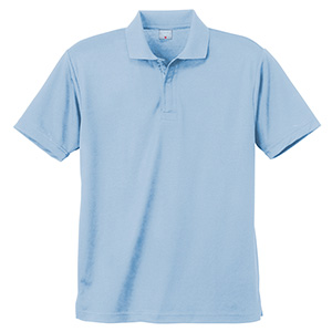 異物混入対策　ＤＲＹ　半袖ポロシャツ　（ネット付き）　Ｋ８０１　６　サックス