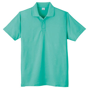 鹿の子　半袖ポロシャツ　（ネット付）　８０２　３５　エメグリーン