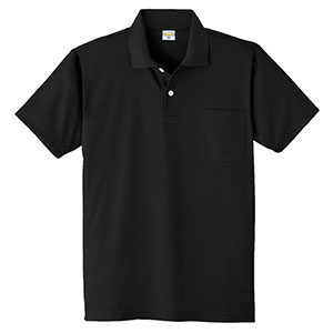 ＤＲＹ　帯電防止半袖ポロシャツ　８１１８　８０　ブラック