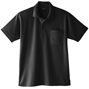 吸汗速乾　半袖ポロシャツ　６００１　８０　ブラック