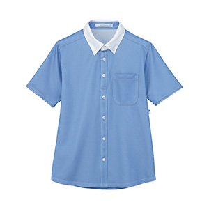 男女共用　半袖ニットシャツ　ＨＭ−２８３９　６　青空　ＳＳ〜３Ｌ