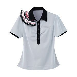 オフィスポロ　シリーズ　ポロシャツ　（ミニスカーフつき）　ＥＳＰ−４５３　９　ピンク