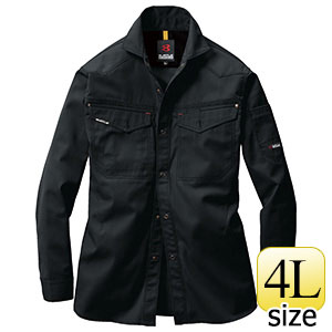 長袖シャツ　１２０５−３５　ブラック　（４Ｌ）