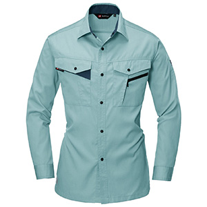 長袖シャツ　６００５−１　アースグリーン
