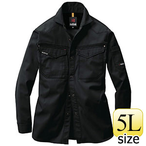 長袖シャツ　１１０３−３５　ブラック　（５Ｌ）