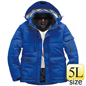 防寒ジャケット（大型フード付）　ユニセックス　７５１０−４７　サーフブルー　（５Ｌ）