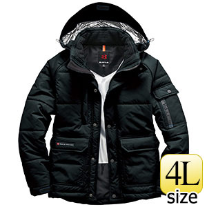 防寒ジャケット（大型フード付）　ユニセックス　７５１０−３５　ブラック　（４Ｌ）