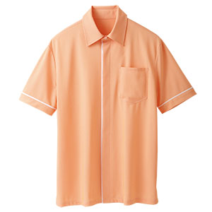 ユニセックス　半袖ニットシャツ　６３３４４　オレンジ