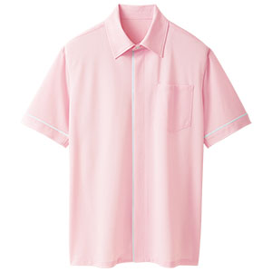 ユニセックス　半袖ニットシャツ　６３３４６　ベビーピンク