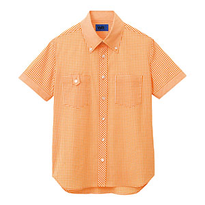ユニセックス　半袖シャツ　６３４０４　オレンジ