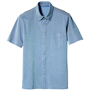 半袖ボタンダウンニットシャツ　１６４６　５６　ブルー