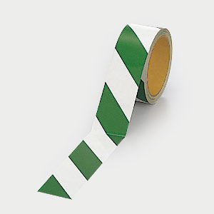 反射トラテープ　３７４−１４　緑／白　４５幅×１０ｍ