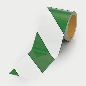 反射トラテープ　３７４−１５　緑／白　９０幅×１０ｍ