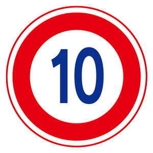 道路用標識（仮設用）　３９５−３７１０　最高速度　（１０）