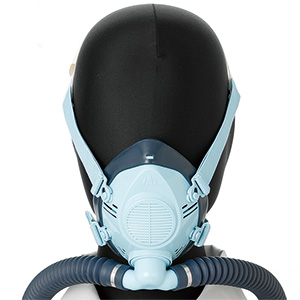 電動送風機形ホースマスク　ＳＤ−１０５　腰ベルト付　２本蛇管式