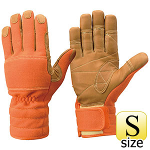 トンボレックス　パラ系アラミド繊維製防火手袋　Ｋ−ＴＦＧ５Ｒ　オレンジ　Ｓ