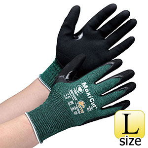 ＡＴＧ　耐水・耐油　耐切創性手袋　ＭａｘｉＣｕｔ　Ｏｉｌ　４４−３０４　Ｌ