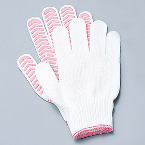 すべり止め加工手袋　ゴムライナー　ＮＯ．００４　ピンク　Ｍ　１２双