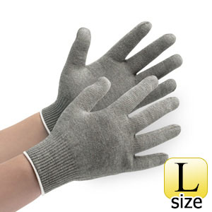接触感染予防手袋　ＭＳ１３２　暖かタイプ　グレー　Ｌ