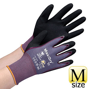 ＡＴＧ　耐水・耐油作業手袋　ＭａｘｉＤｒｙ　５６−４２４　Ｍ