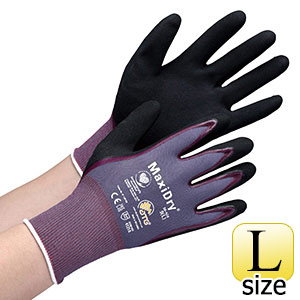 ＡＴＧ　耐水・耐油作業手袋　ＭａｘｉＤｒｙ　５６−４２４　Ｌ