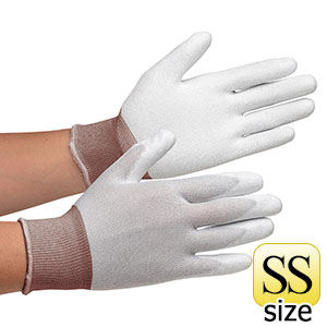 静電気拡散性手袋　ＭＣＧ−８００Ｎ　（手のひらコーティング）　ＳＳ　１０双／袋