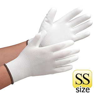 作業手袋　ＳＰＵ−１３０Ｎ　（手のひらコーティング）　ＳＳサイズ　１０双／袋