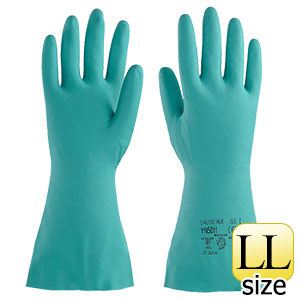耐溶剤　ニトリル手袋　ＹＮ５０１１　ＬＬ　１００双　（１０双×１０袋）