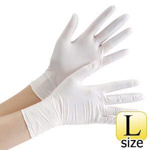 ニトリル手袋　ベルテ　７５１Ｋ　（レギュラー）　粉なし　ホワイト　Ｌ　１００枚
