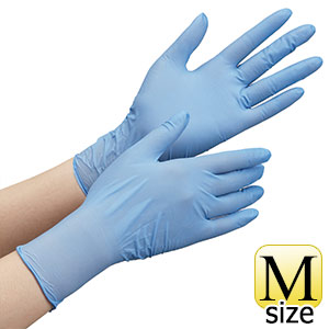 ニトリルゴム製手袋　ＶＥＲＴＥ−７９０　ブルー　Ｍ　１００枚