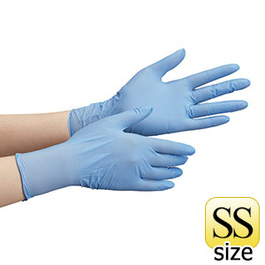 ニトリルゴム製手袋　ＶＥＲＴＥ−７９２　ブルー　ＳＳ　１００枚