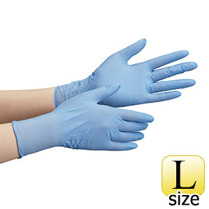ニトリルゴム製手袋　ＶＥＲＴＥ−７９２　ブルー　Ｌ　１００枚