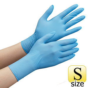 ニトリル手袋　ベルテ　７１０Ｎ　（薄手）　粉なし　ブルー　Ｓ　１００枚