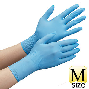 ニトリル手袋　ベルテ　７１０Ｎ　（薄手）　粉なし　ブルー　Ｍ　１００枚