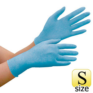 ニトリル手袋　ベルテ　７８０Ｎ　（薄手）　粉なし　ブルー　Ｓ　１００枚