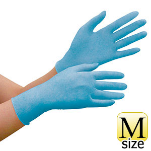 ニトリル手袋　ベルテ　７８０Ｎ　（薄手）　粉なし　ブルー　Ｍ　１００枚