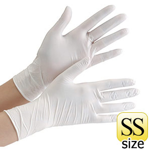 ニトリル手袋　ベルテ７１５　（極薄手）　ＳＳ　ホワイト　粉なし　３００枚