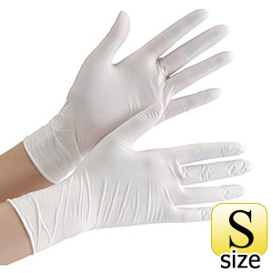 ニトリル手袋　ベルテ７１５　（極薄手）　Ｓ　ホワイト　粉なし　３００枚
