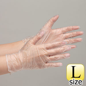ＰＶＣ手袋　ベルテ８０１Ｆ　粉なし　クリア　Ｌ　１００枚
