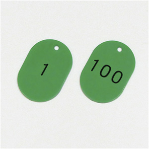 カラー小判札　４５３−Ｇ　グリーン　１〜１００　小　２００１２１
