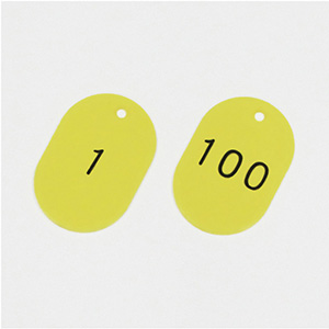 カラー小判札　４５３−Ｙ　イエロー　１〜１００　小　２００１３１