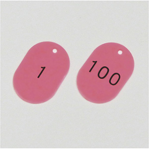 カラー小判札　４５３−Ｐ　ピンク　１〜１００　小　２００１６１
