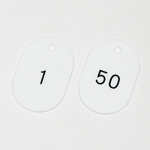 小判札　６０４−Ｗ　（１〜５０）　ホワイト　５０枚入　２００１８１