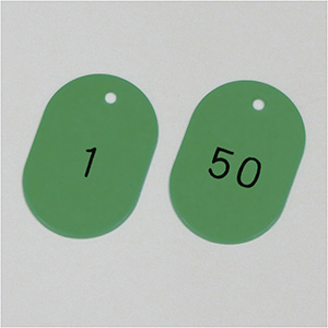カラー小判札　６０４−Ｇ　グリーン　１〜５０　大　２００１９１