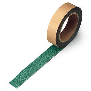 すべり止めテープ　３７４−７２３　シマ鋼板用　緑　２５ｍｍ幅×３ｍ