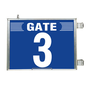 突出し式ゲート標識　３０５−８３　ＧＡＴＥ３セット