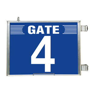 突出し式ゲート標識　３０５−８４　ＧＡＴＥ４セット