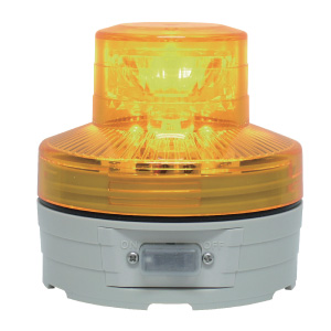 電池式小型ＬＥＤ回転灯　ＶＬ０７Ｂ−００３Ｂ　自動式・照度センサー付　黄