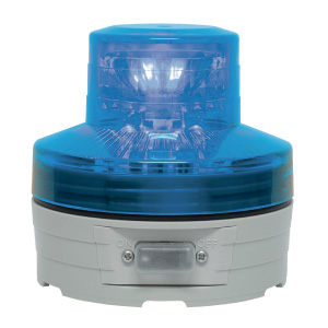 電池式小型ＬＥＤ回転灯　ＶＬ０７Ｂ−００３Ｂ　自動式・照度センサー付　青
