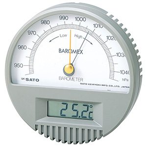 気圧計　バロメックス気圧計　（温度計付）